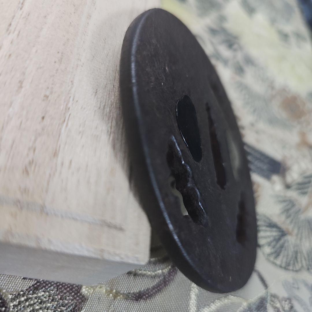 在銘　会津住正阿弥鍔　縦85mm横84mm厚さ4mm　時代物　刀装具