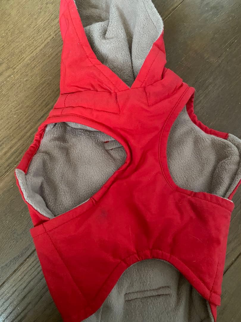 ALPHAICON フード付き犬服 レッド