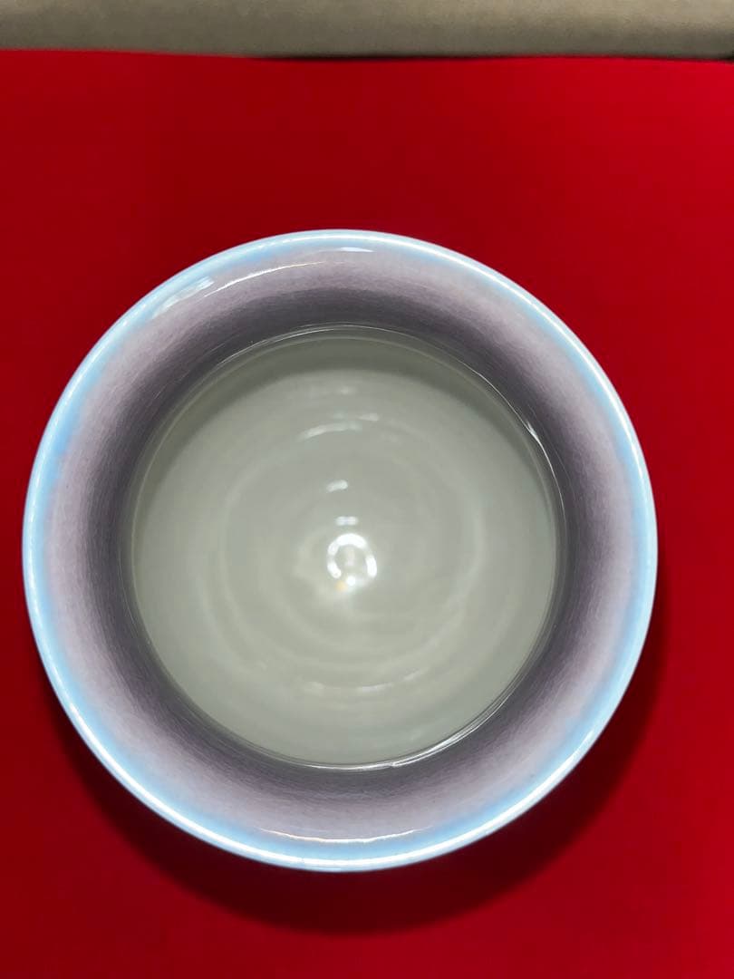 柳雨軒 三代 人間国宝 徳田八十吉（正彦銘）碧明釉 花瓶 約20.5㎝ T266