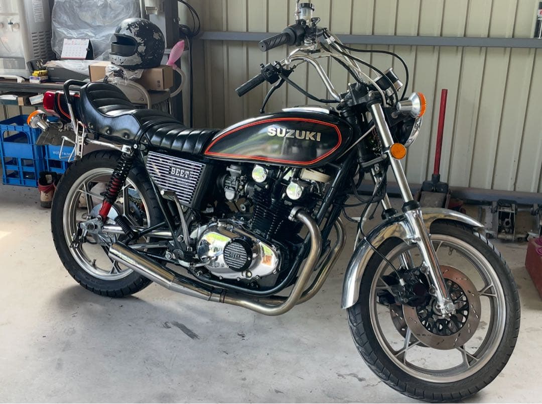 gs400 外装セット　タンク、タックロール、テールカウル、純正E1カラー