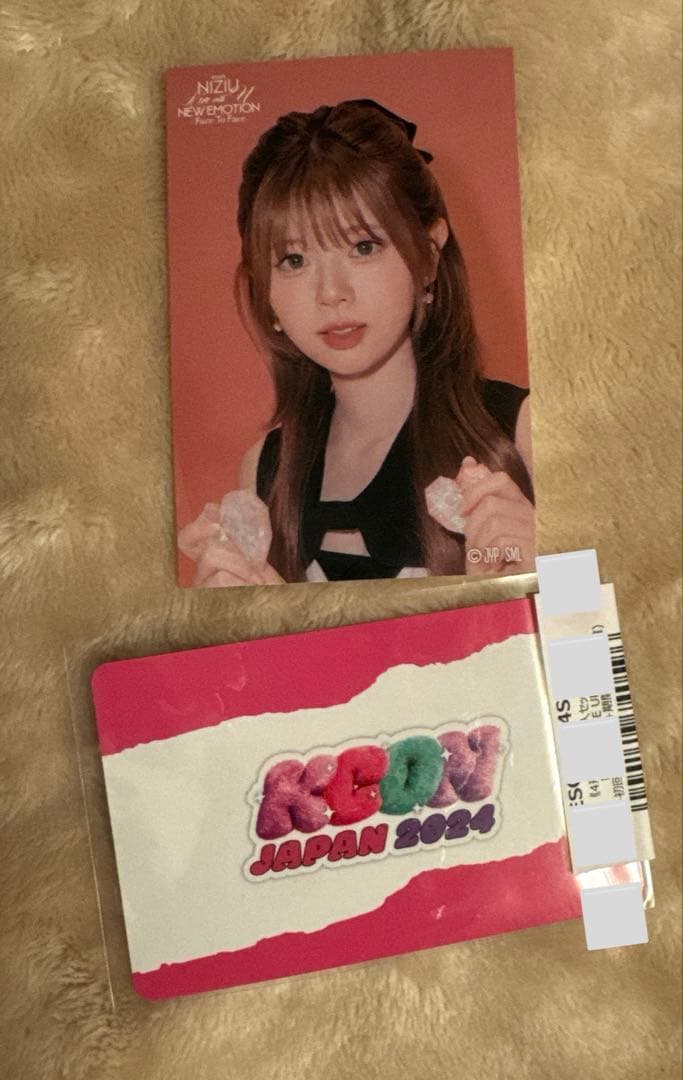 NiziU KCON 2024 リク 直筆サイン＋武道館FCくじステッカー付