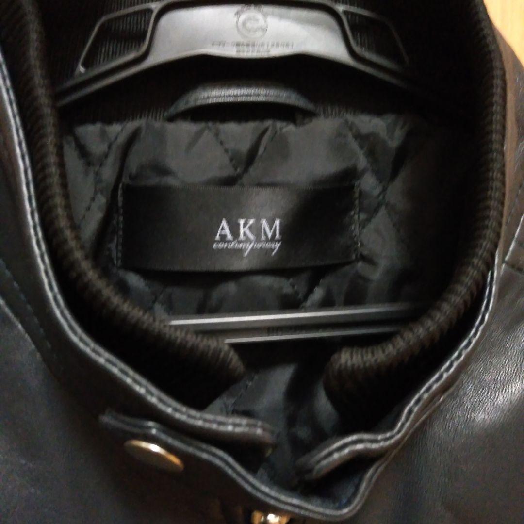 【新品】AKM　シングルライダース　レザージャケット　シープスキン　羊革