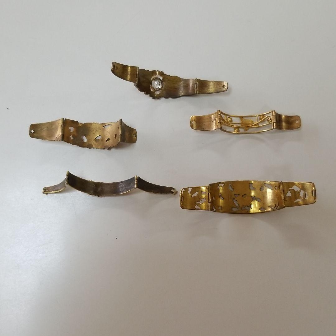 アンティーク、髪飾り、金工根掛け