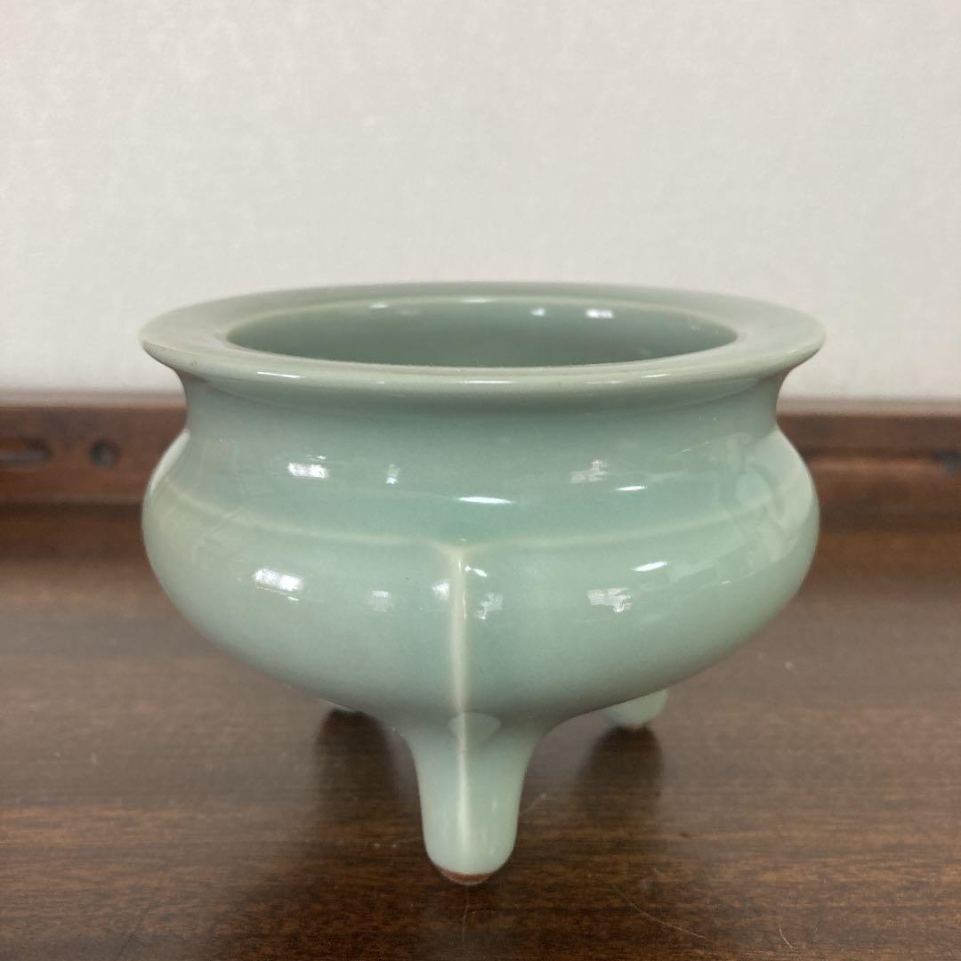 青磁　香炉　東山