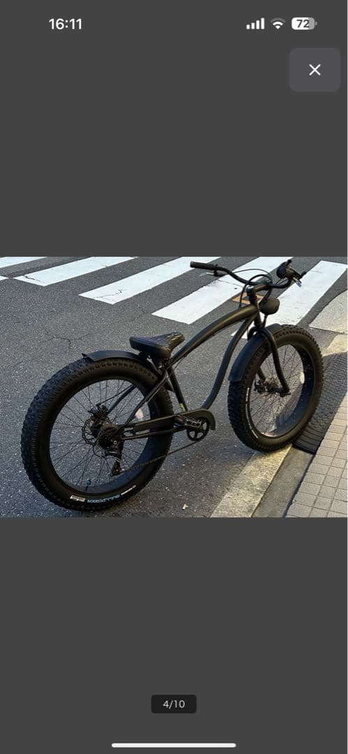 26インチ 4.7極太社外タイヤ ファットバイク改　ビーチクルーザー