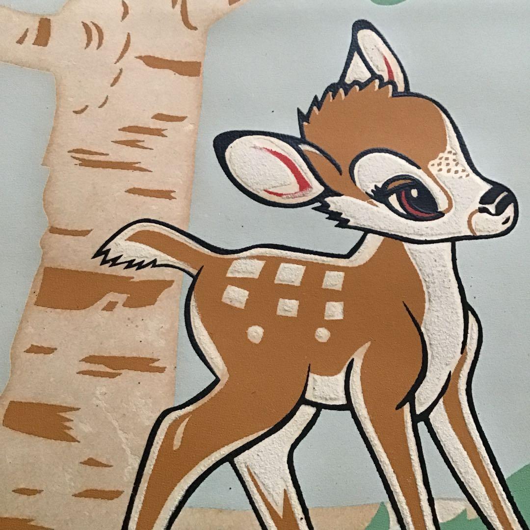 40s 50s バンビ ＆ サンバー ビンテージ 絵画 W.D.P.