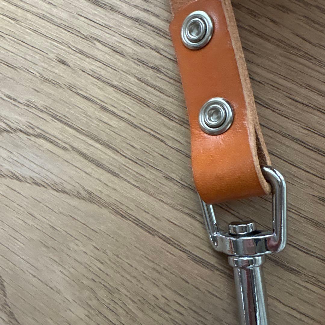 新品【coloco】犬用リード／栃木レザー　18mm 90cm ライトブラウン