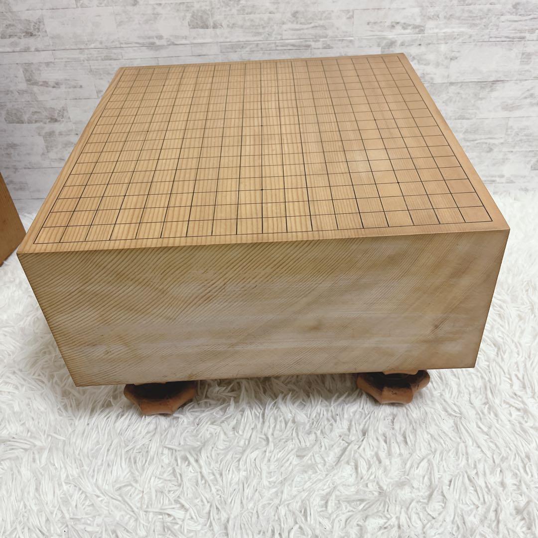 囲碁盤 蛤碁石 32号 那智黒碁石 へそ付 脚付き碁盤 ハマグリ 本榧? 新榧?
