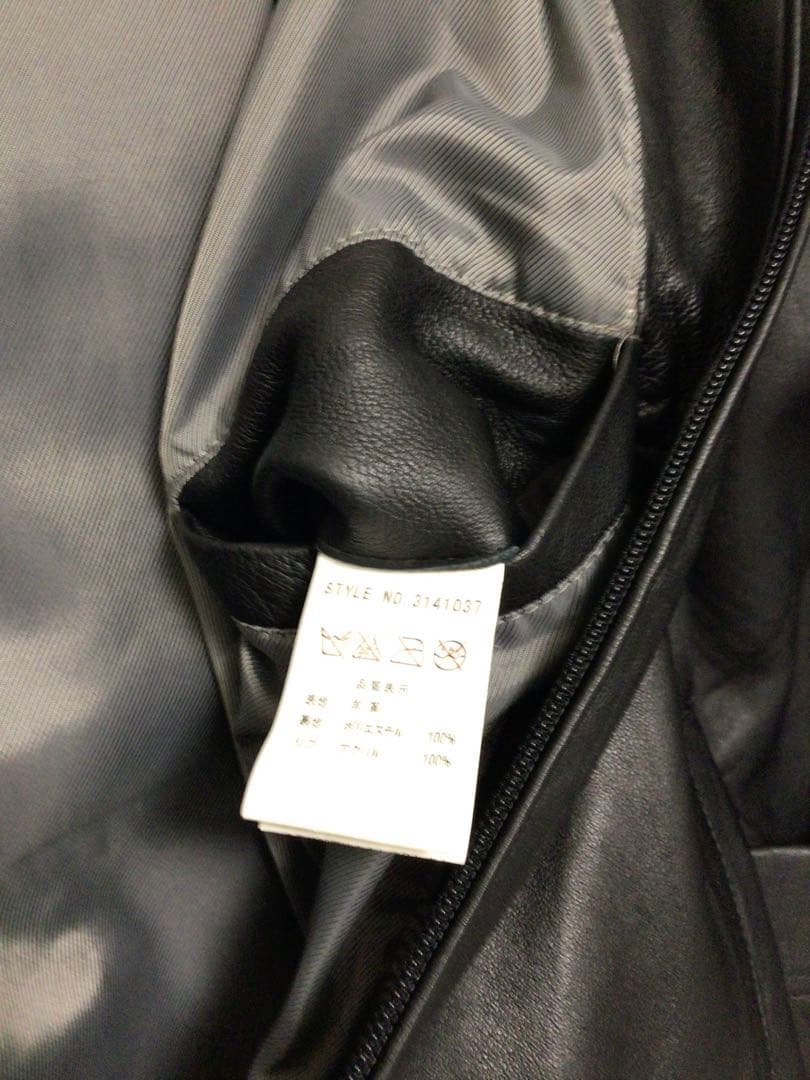 （新規限定出品）schott（ショット）羊革　レザー トラックジャケット　黒　M