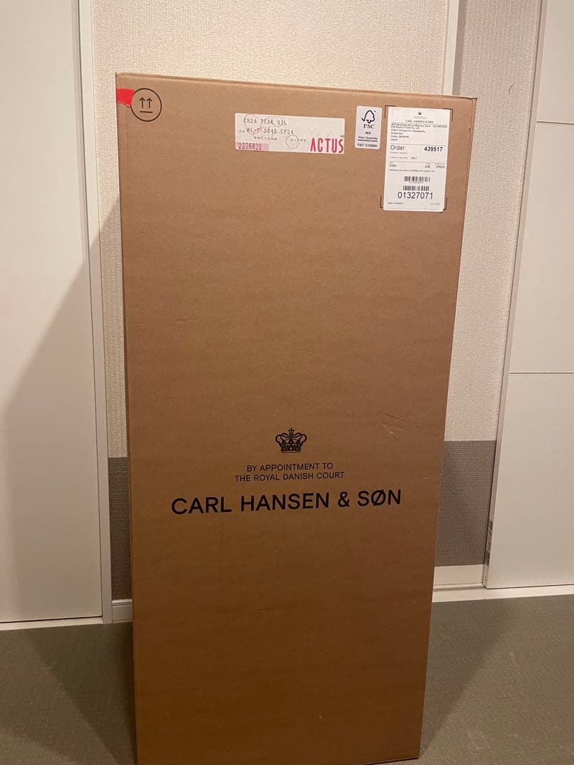 芝犬コロ新品未使用カールハンセン&サンCH24ワイチェアチーク材正規品1脚