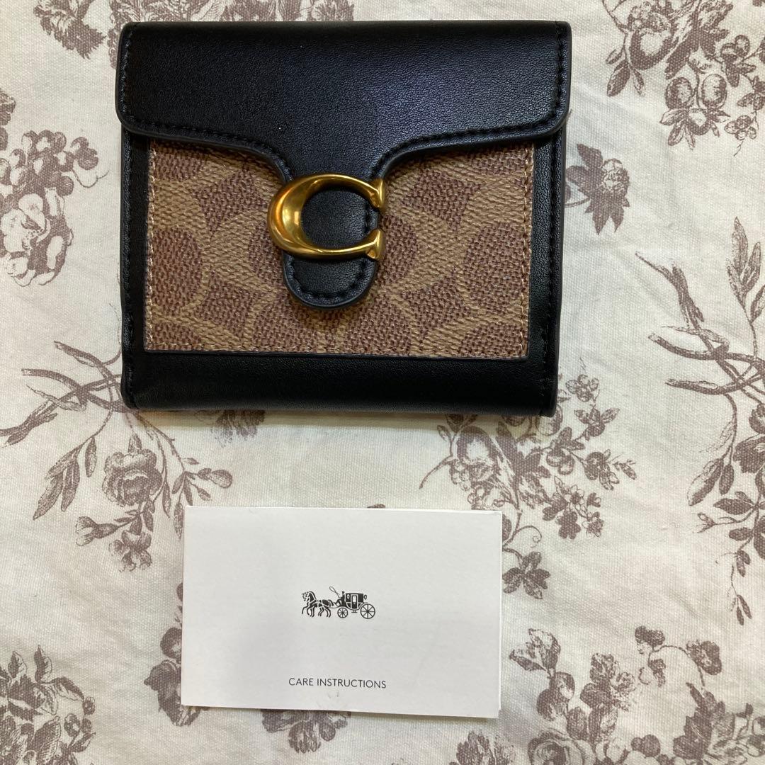 COCO.COACH 二つ折り財布 黒 ブラウン