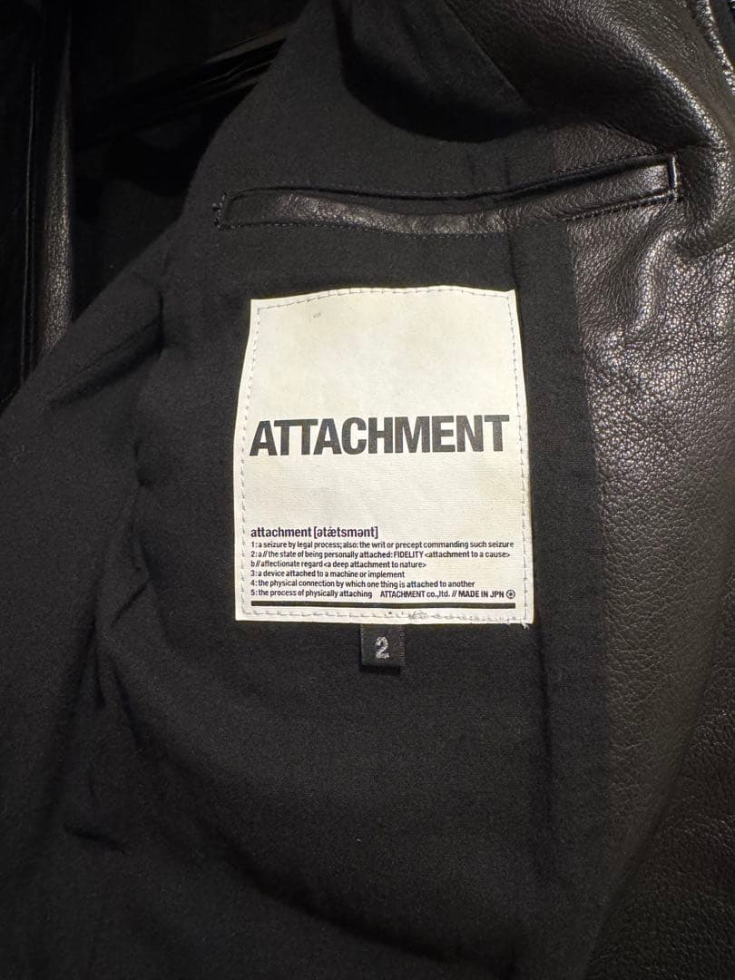 ATTACHMENT(アタッチメント) レザーライダースジャケット 黒