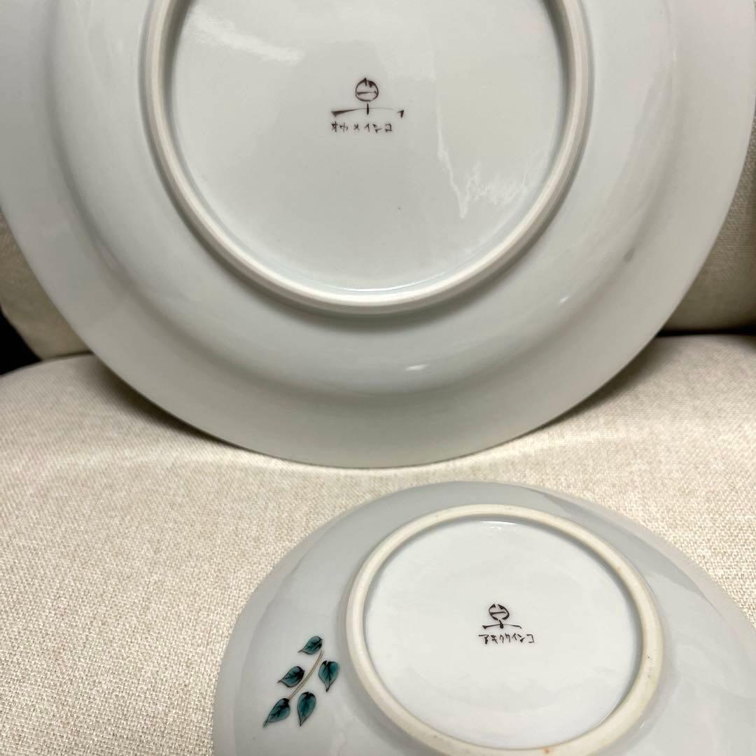 山浦早織　九谷焼　唐草 インコ　お皿　鳥柄　食器　手描き