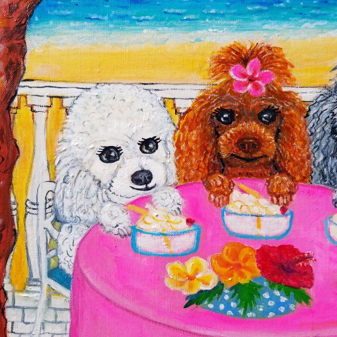 油絵　マミ　ハワイのハウツリーラナイCafeで