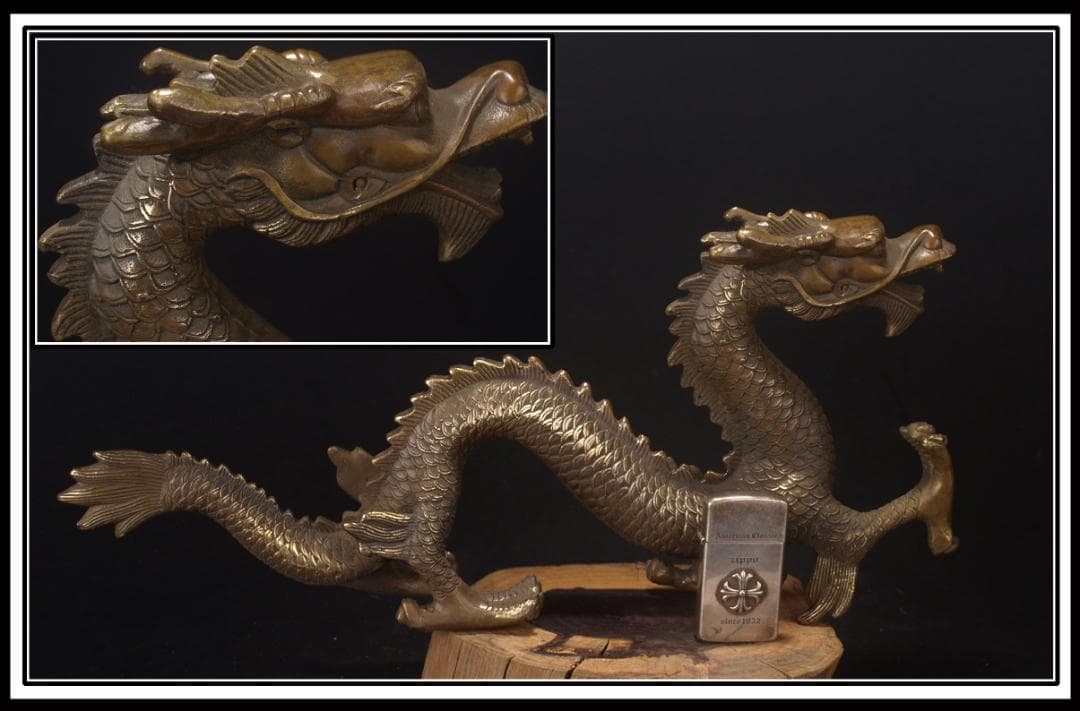 骨董市仕入れ　中国清時代の置物　ヤモリ　縁起物　骨董品 AK883A6-3