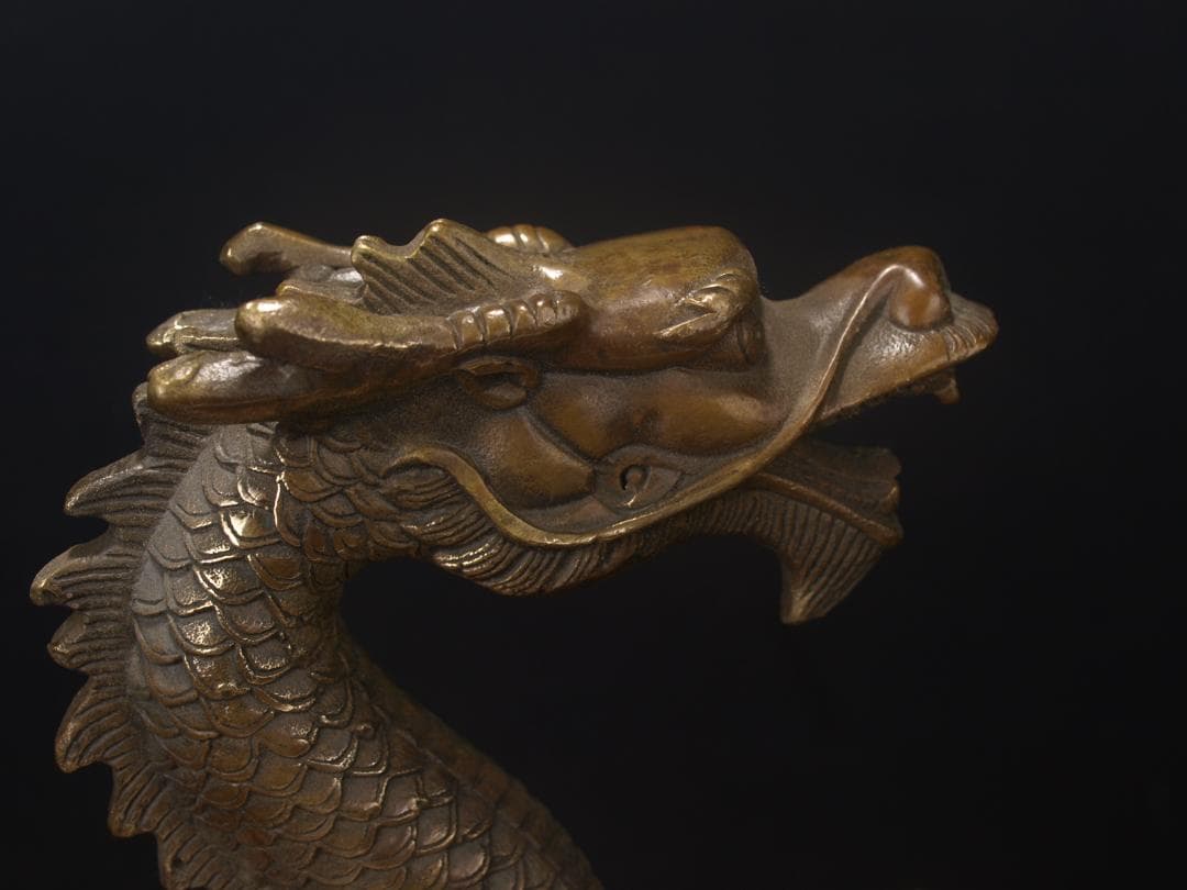 骨董市仕入れ　中国清時代の置物　ヤモリ　縁起物　骨董品 AK883A6-3