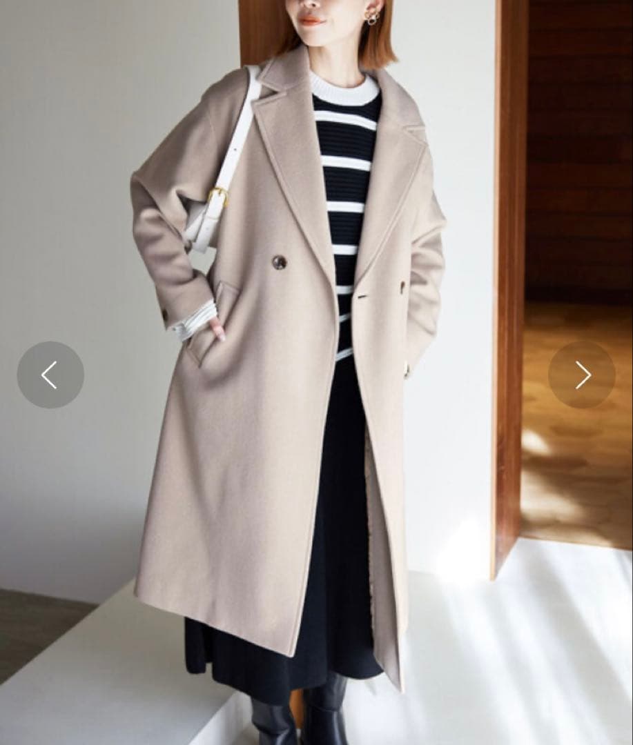 SLOBE IENA / ECO WOOL ダブルブレストコート36