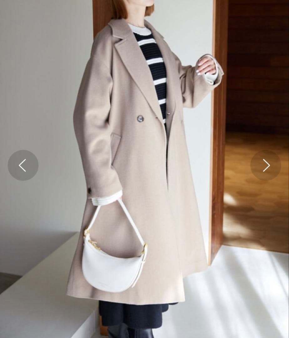 SLOBE IENA / ECO WOOL ダブルブレストコート36