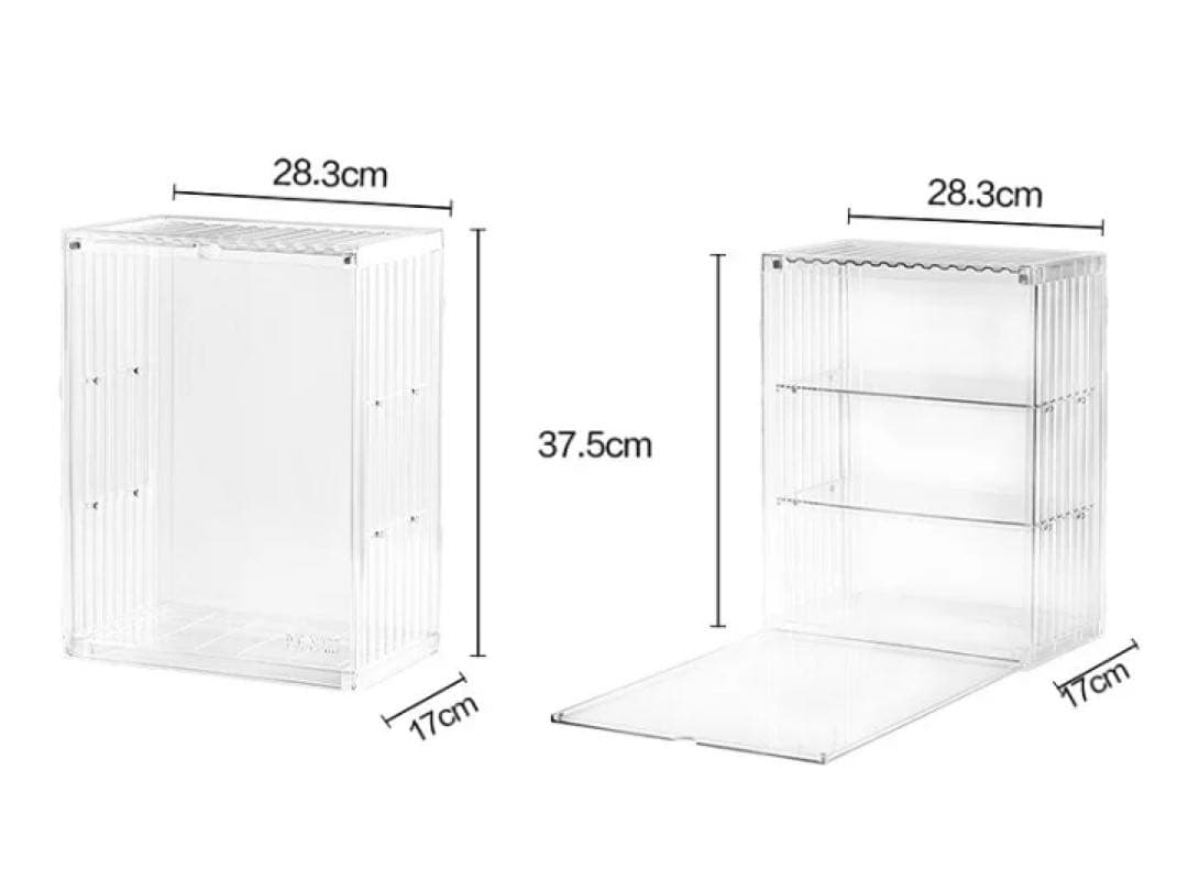 2個 popmart POP ディスプレイボックス 400%クリア（組み立て式）
