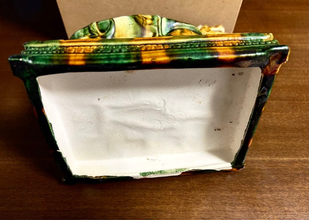 中国骨董 唐三彩 時代物 交趾大亀陶芸