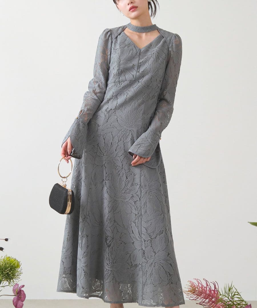 ＊美品＊ niana レース バックオープン ティアドロップ ワンピース