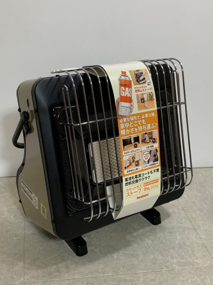 新品 イワタニ カセットストーブ CB-CGS-PTB 社外カセットボンベ2本付