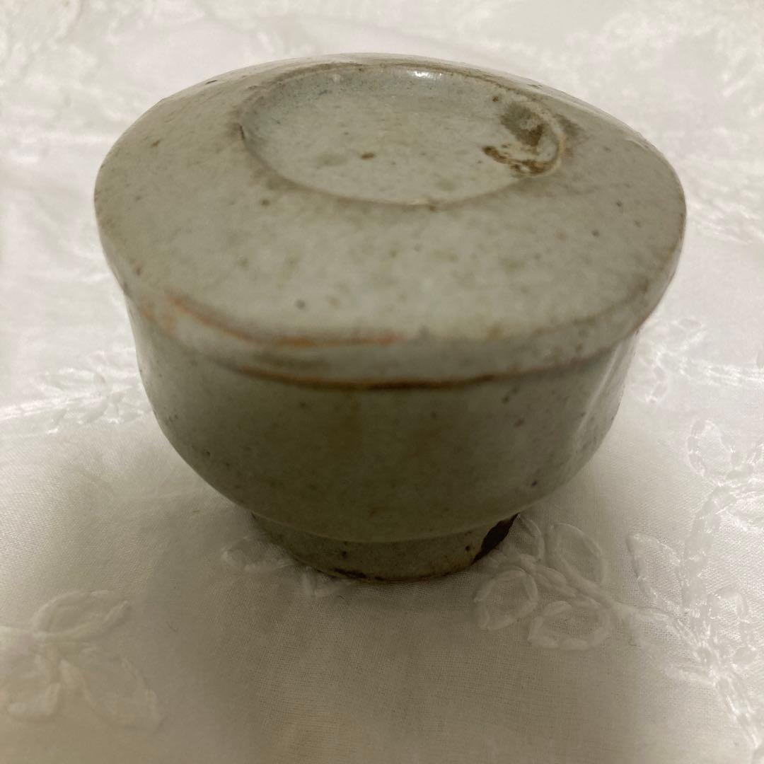古美術 朝鮮古陶磁器 李朝 白磁 合子 時代物 だと思います