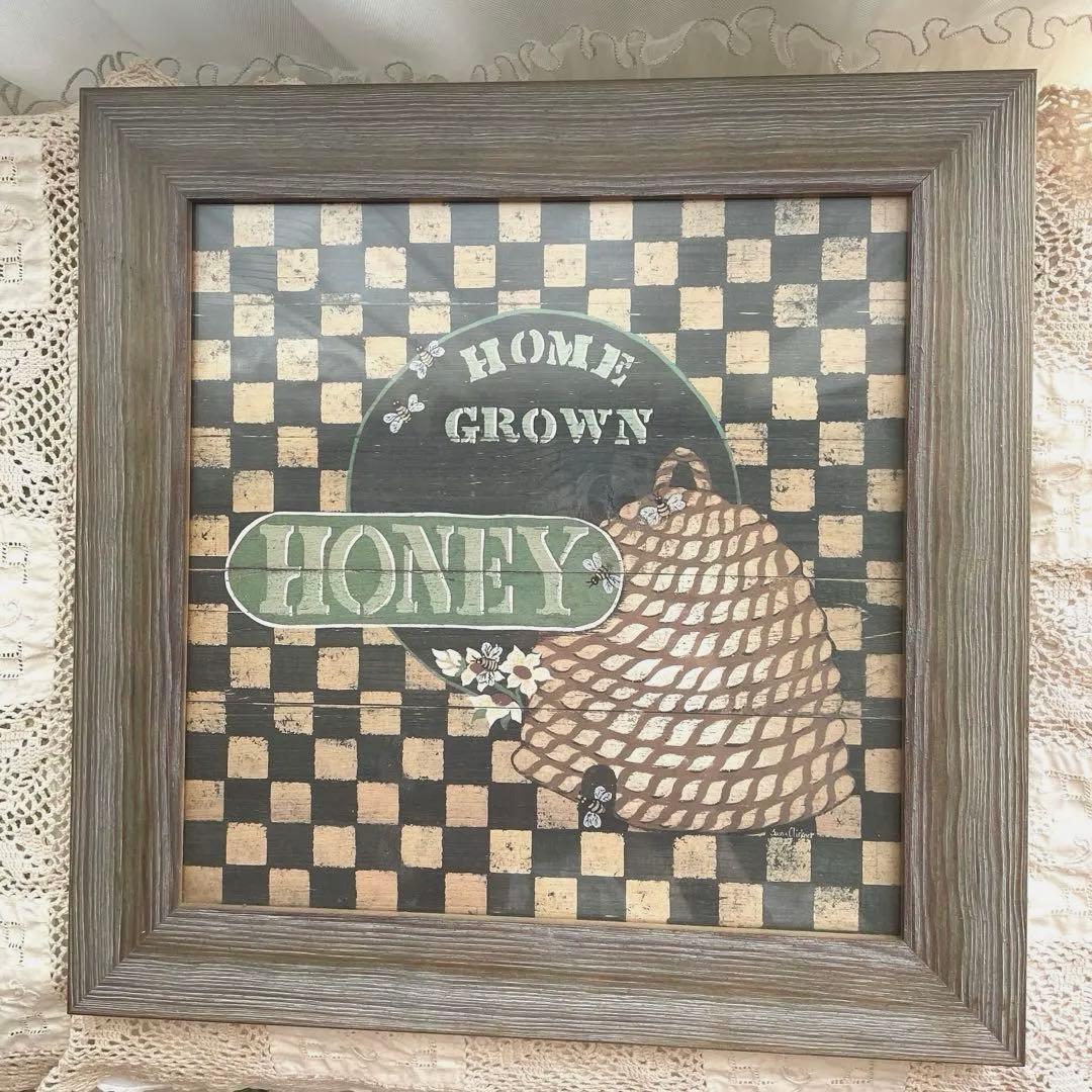 古いフランスの額 木製フレーム ハニー