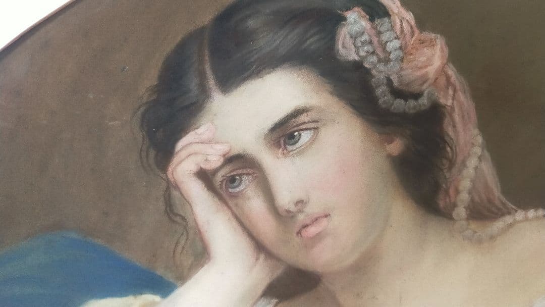 19世紀　パステル美人画