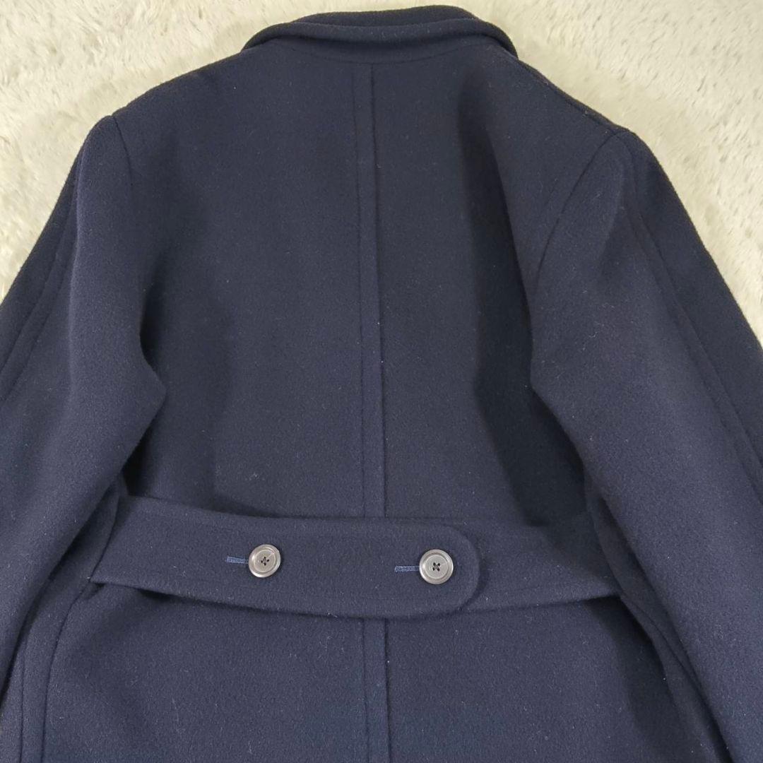 ラルフローレン マキシ丈 ダブルチェスターコート ウール ネイビー 美品
