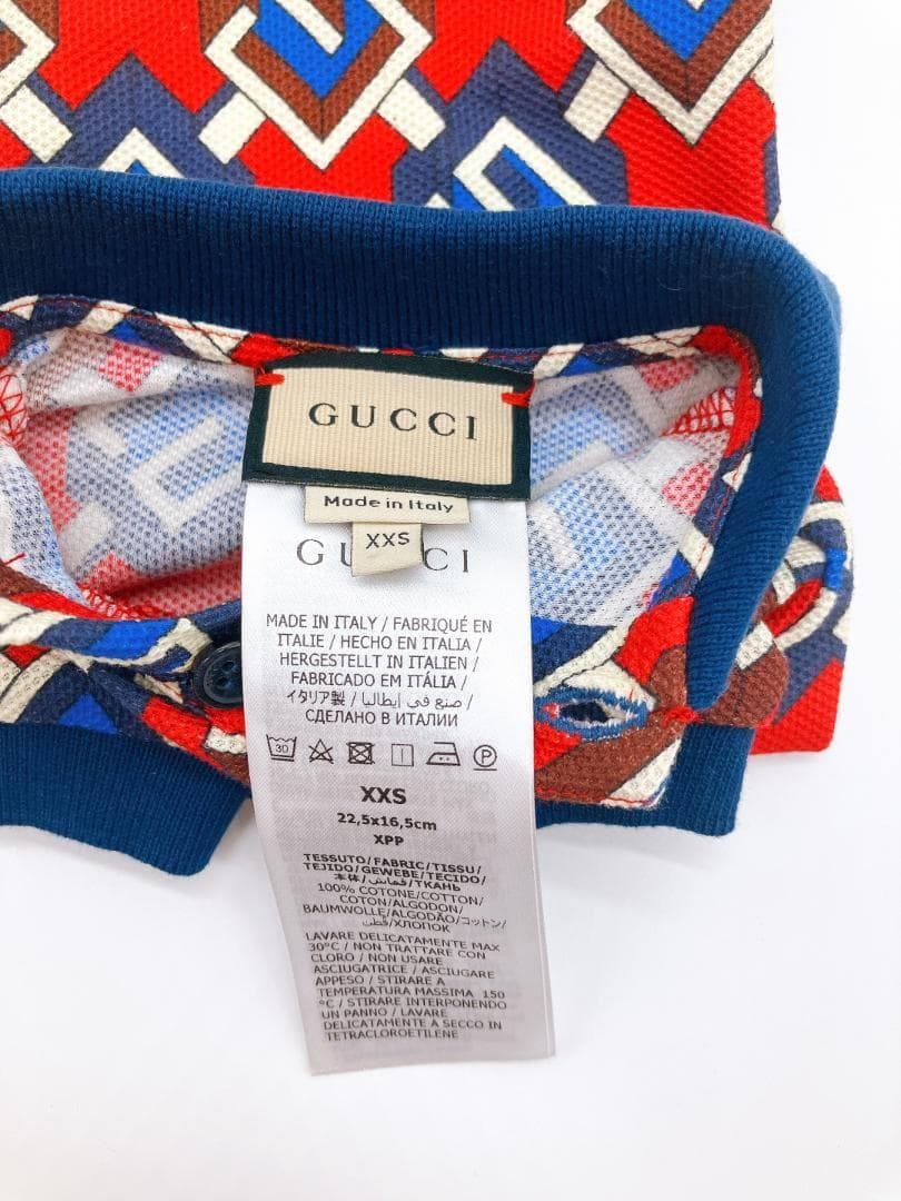 GUCCI コットン100% 総柄 ドッグウェア 犬用 表記サイズ XXS