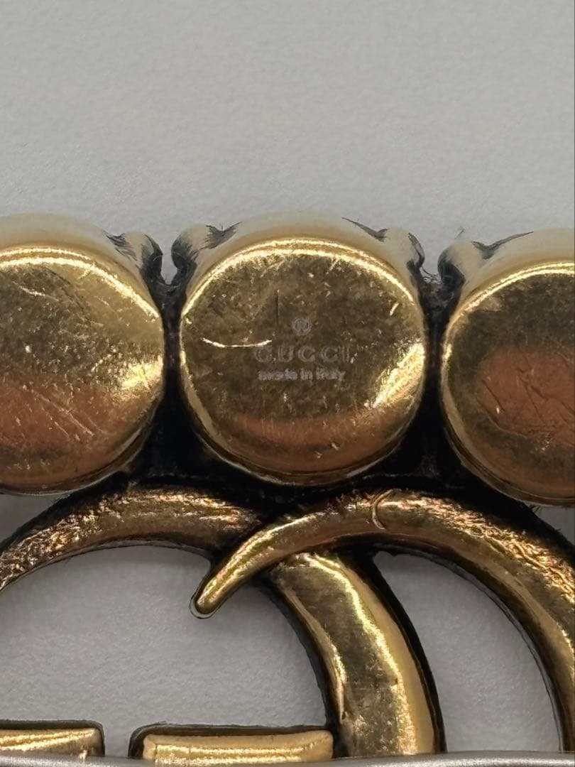 GUCCI グッチ ブローチ ダブルG クリスタル ラインストーン メタル GG