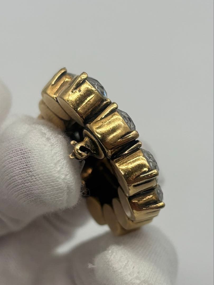 GUCCI グッチ ブローチ ダブルG クリスタル ラインストーン メタル GG