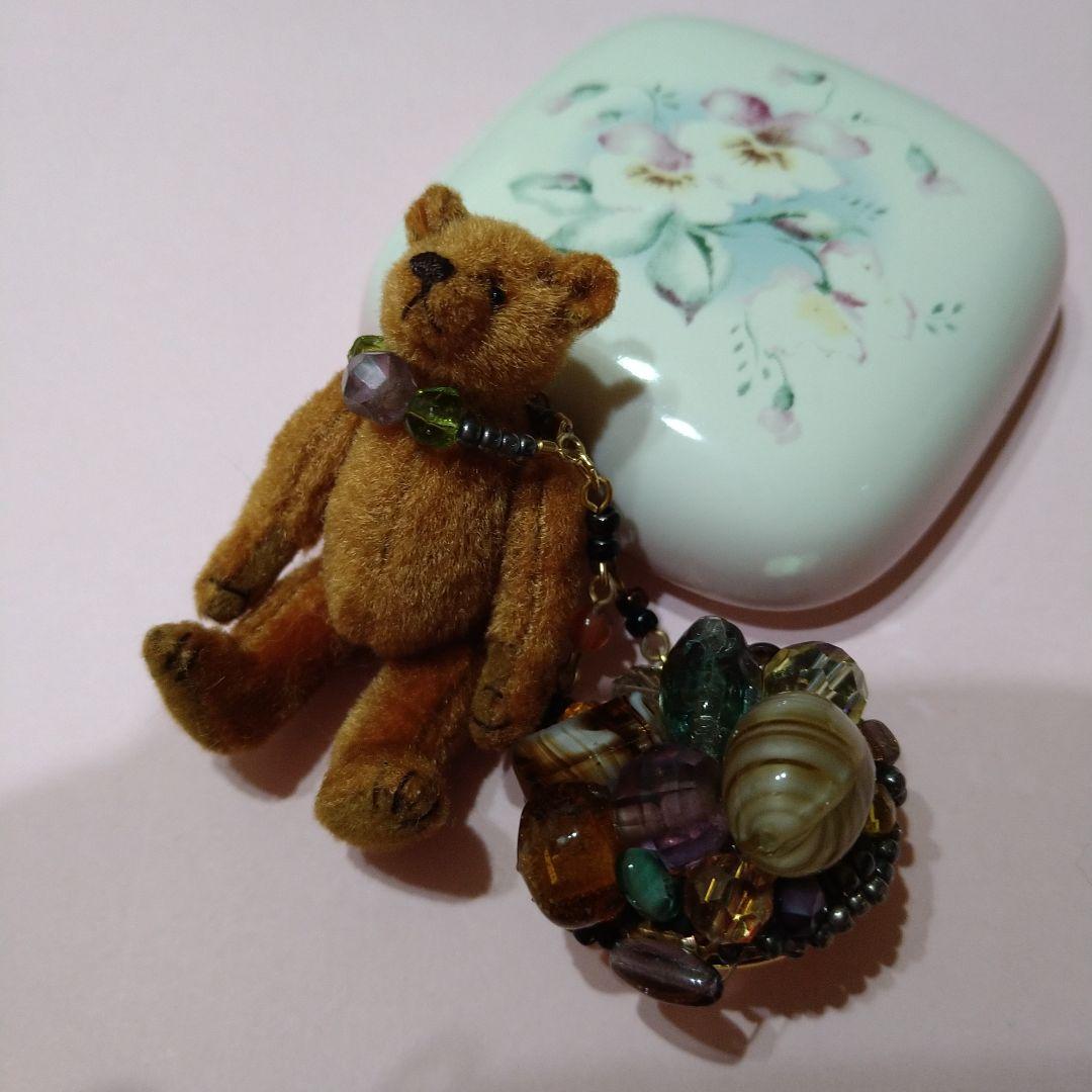 ミニチュア/テディベアー♪♪ブローチ/吉田千鶴さま♪人気作家