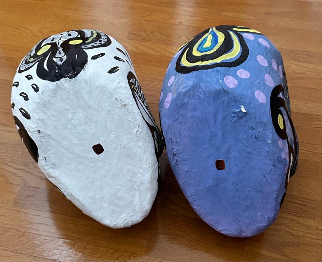 メキシカンスカルオブジェセット　ハンドメイドカラベラ　一点物