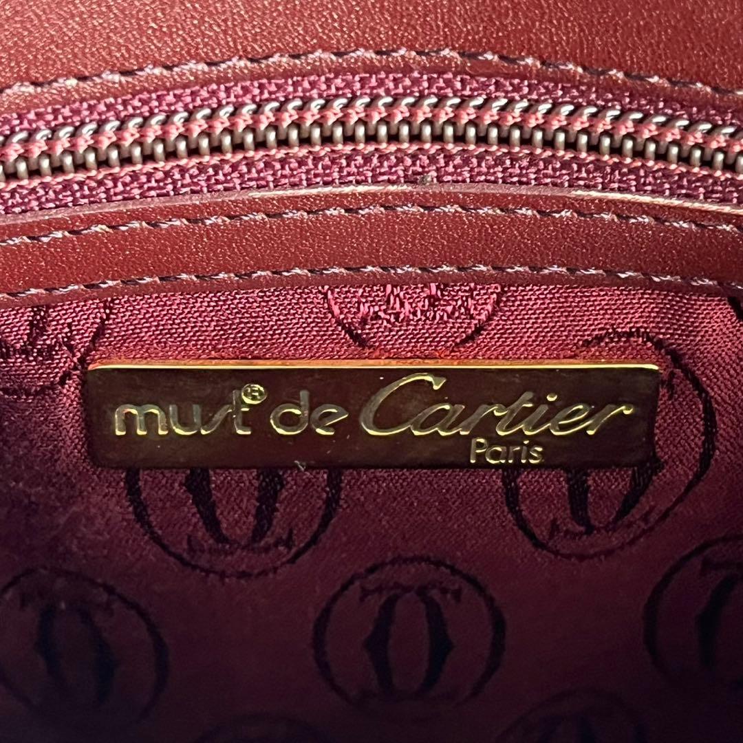 ■未使用級■ Cartier　マストライン　ショルダーバッグ　レザー　ボルドー