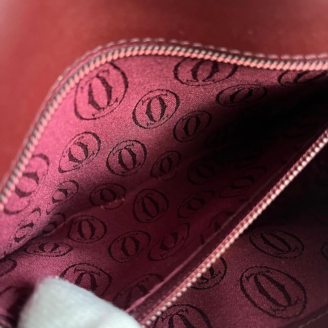 ■未使用級■ Cartier　マストライン　ショルダーバッグ　レザー　ボルドー