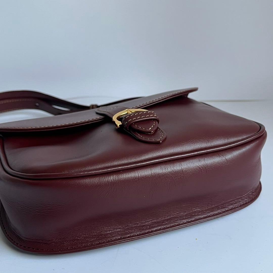 ■未使用級■ Cartier　マストライン　ショルダーバッグ　レザー　ボルドー