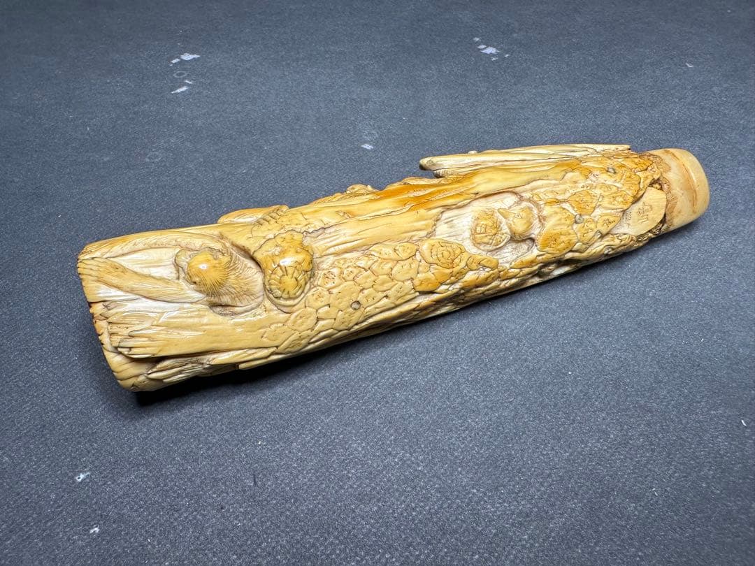 江戸時代　時代　鯨歯風　天然素材　喫煙具　煙管 パイプ　骨董アンティーク