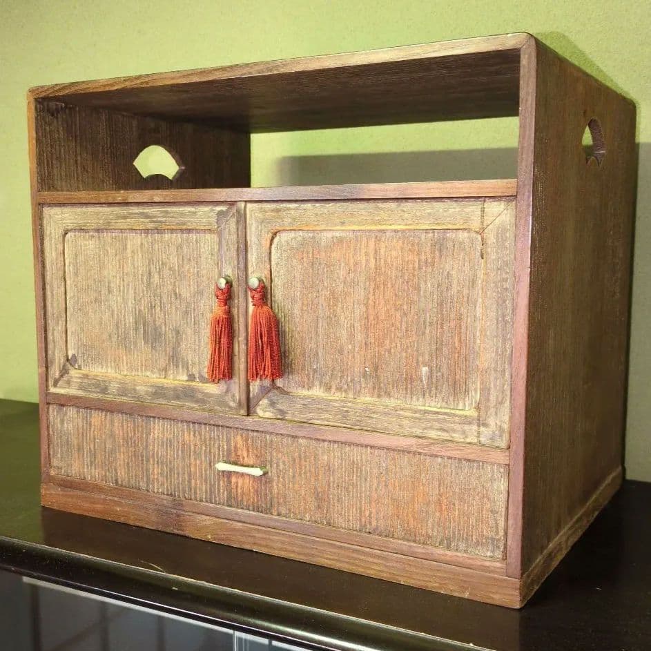 ★珍品★桐製 三味線用見台 箪笥 古箪笥 引出し箪笥 引出し棚 桐箪笥