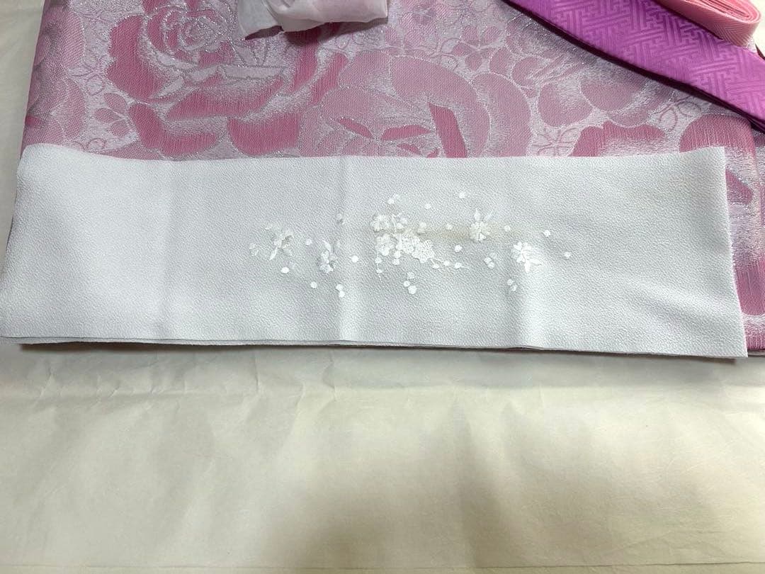 【美品】華やかな紫色の振袖　1度使用　足袋（未使用）