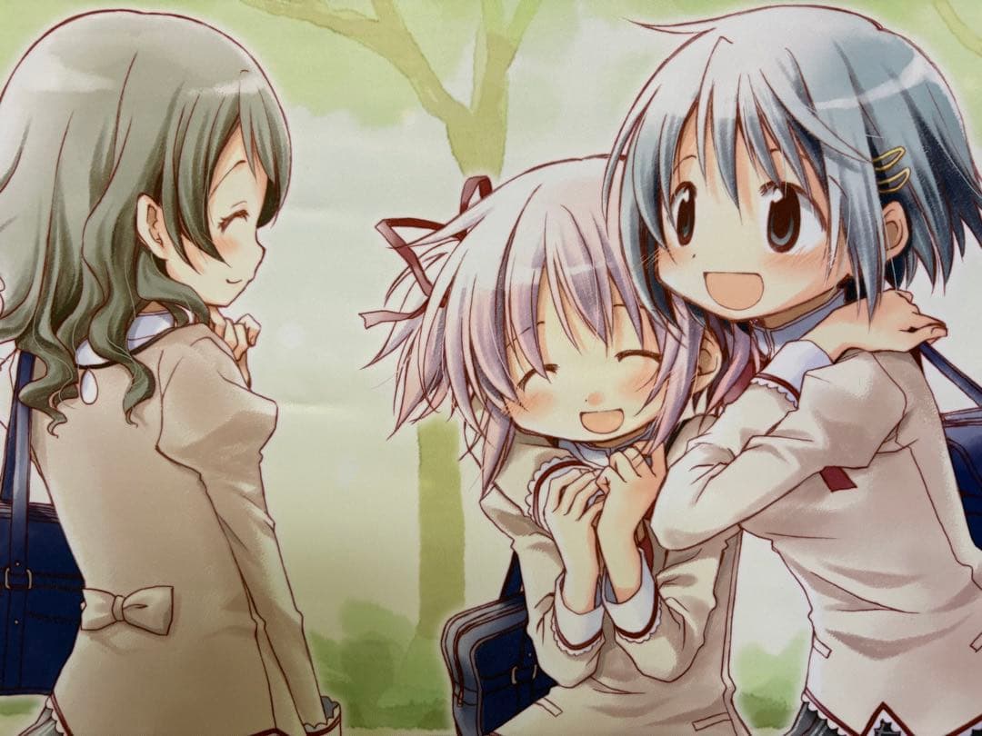 魔法少女まどか☆マギカ 蒼樹うめ展 タペストリー まどか さやか 仁美 杏子