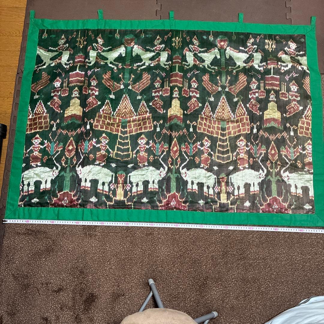 インドネシア領のイカット、織物タペストリー、装飾壁掛け大型約130x98