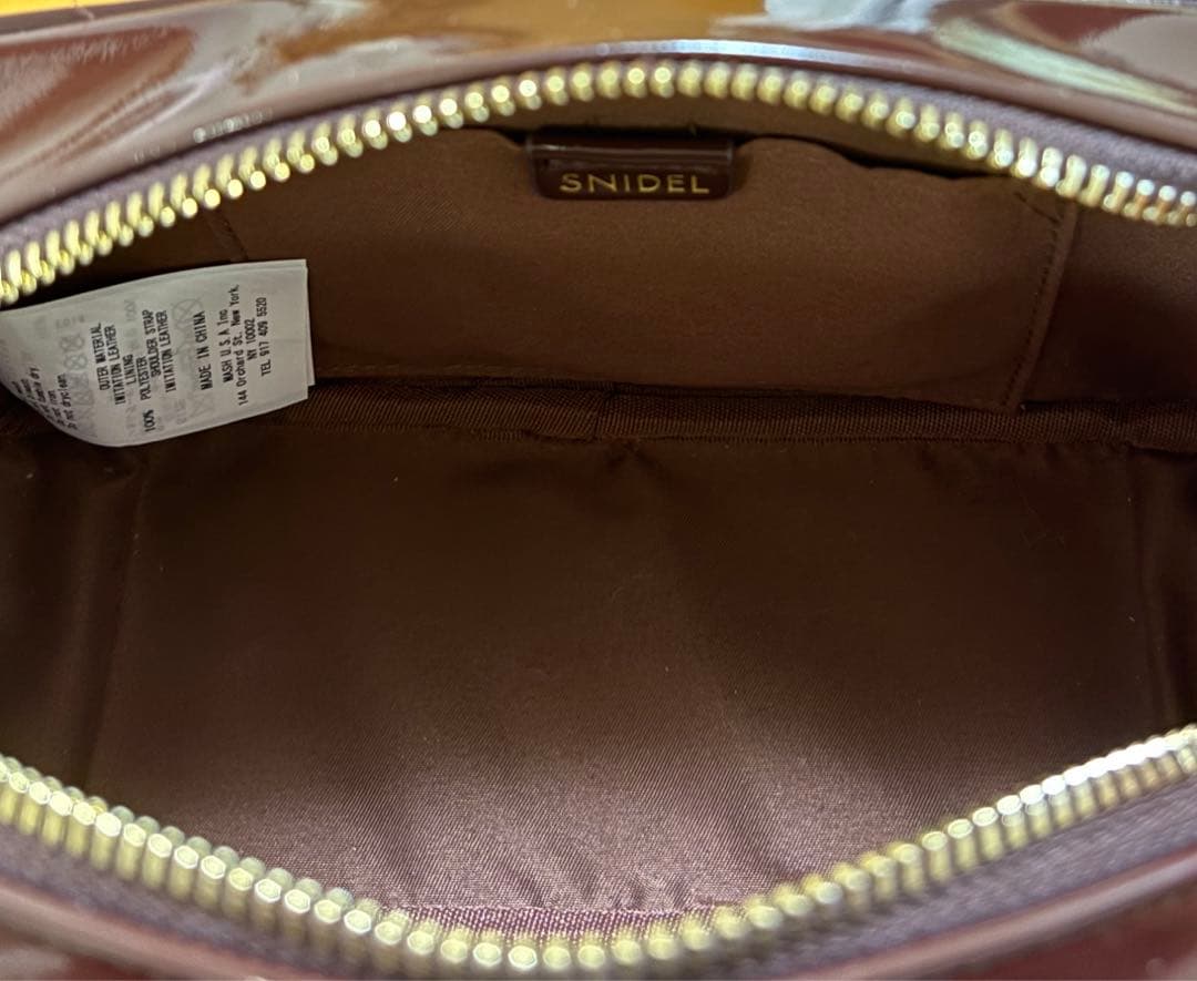 SNIDEL ミニボストン バッグ ダークブラウン スナイデル