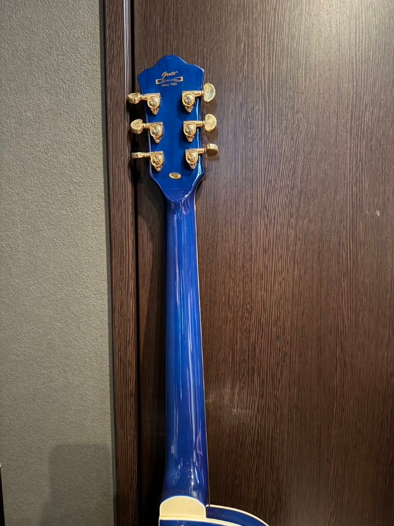 Grote エレキギター 青 ホロウボディ