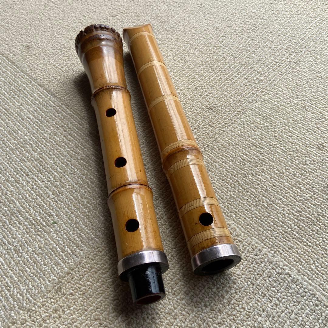 242⭐️値下げ　尺八一尺八寸管如水銘　とも箱つき