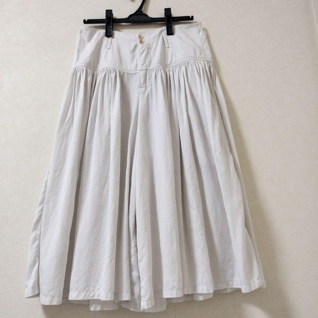 45R　45rpm　テンセルのレイレイ　キュロットスカート（白）