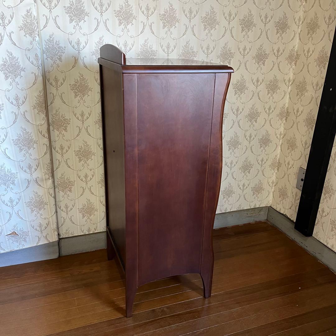 【アンティーク】HIKARI 木製 サイドチェスト 電話台 収納 3段 古民家