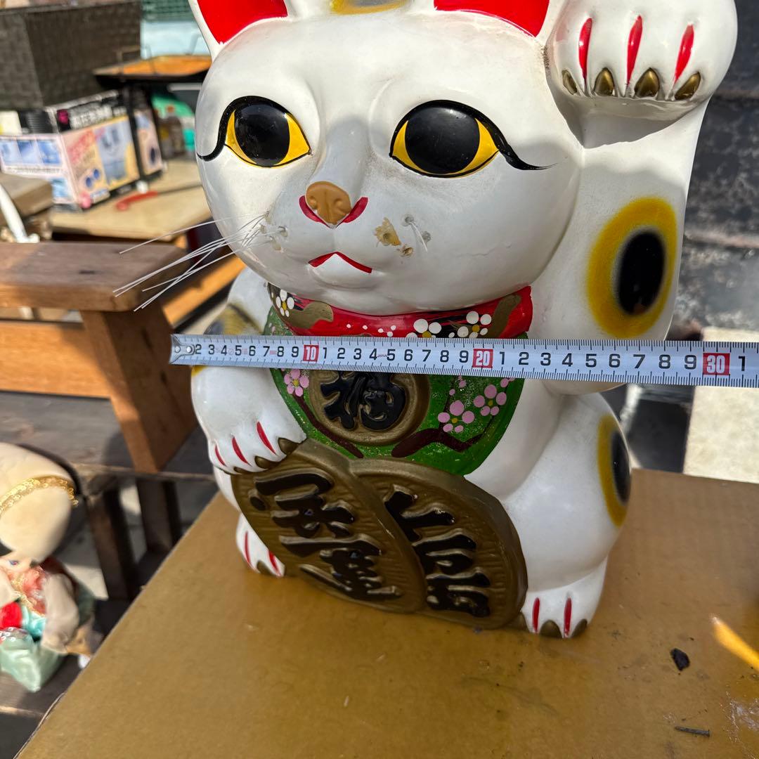 招き猫　まねきねこ　特大サイズ　アンティーク　骨董品
