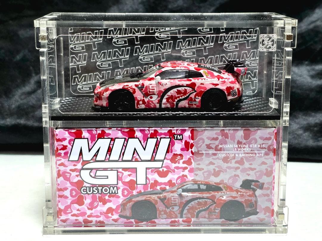 限定 LBWK Mini GT BAPE 日産 R35 + ケース付き